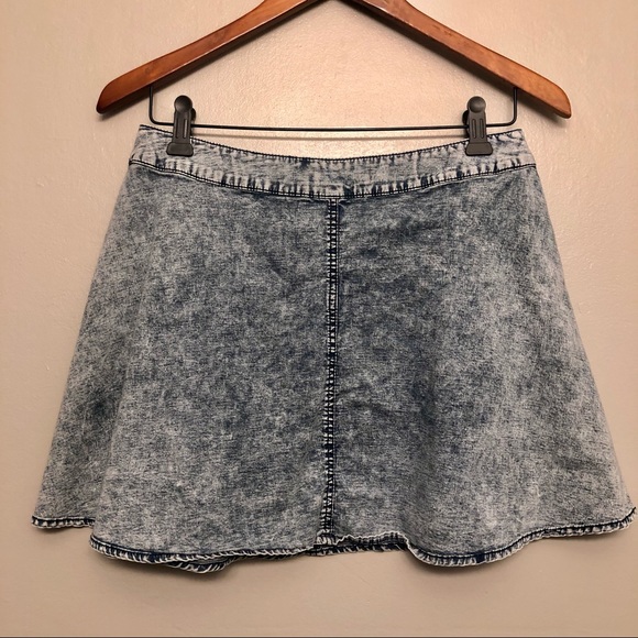 Mebon Machine Jeans Chambray Flare Skirt - Picture 5 of 6